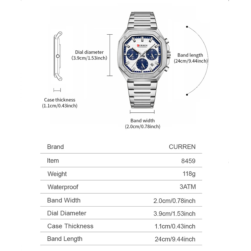 CURREN Casual Versatility Men' - Patek Philippe Watch Nautilus 评论和价格